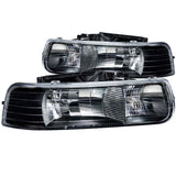 ANZO 1999-2002 Chevrolet Silverado 1500 Crystal Headlights Black | Too Fast Autoparts | Order Online | Canada & USA Shipping