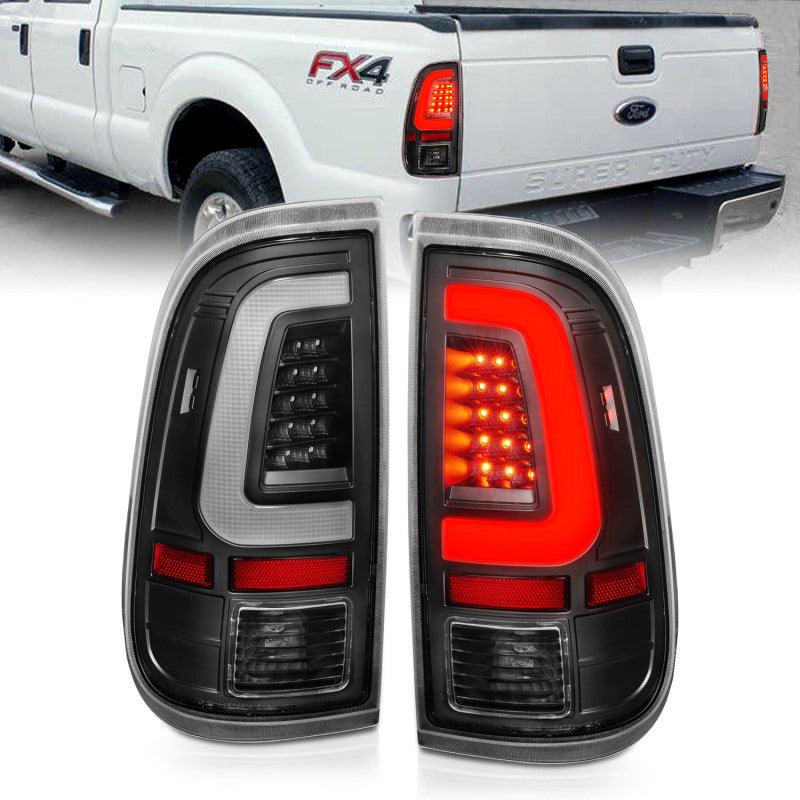 ANZO 2008-2016 Ford F-250 LED Taillights Black Housing Clear Lens (Pair) | Too Fast Autoparts | Order Online | Canada & USA Shipping