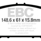 EBC 13+ Honda Accord Coupe 2.4 EX Greenstuff Front Brake Pads