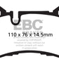 EBC 14 Mercedes-Benz C63 AMG (W204) 6.2 Redstuff Rear Brake Pads