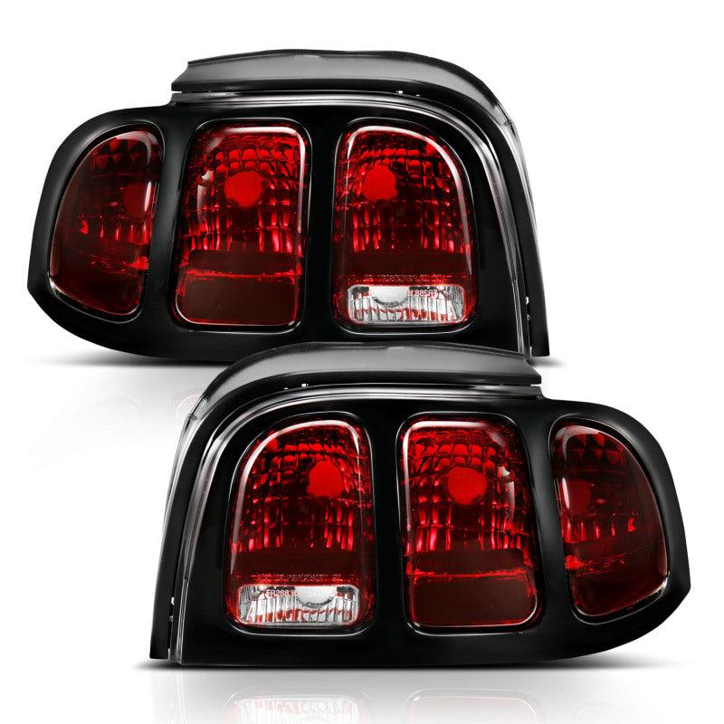 ANZO 1994-1998 Ford Mustang Taillight Dark Red Lens (OE Style) | Too Fast Autoparts | Order Online | Canada & USA Shipping