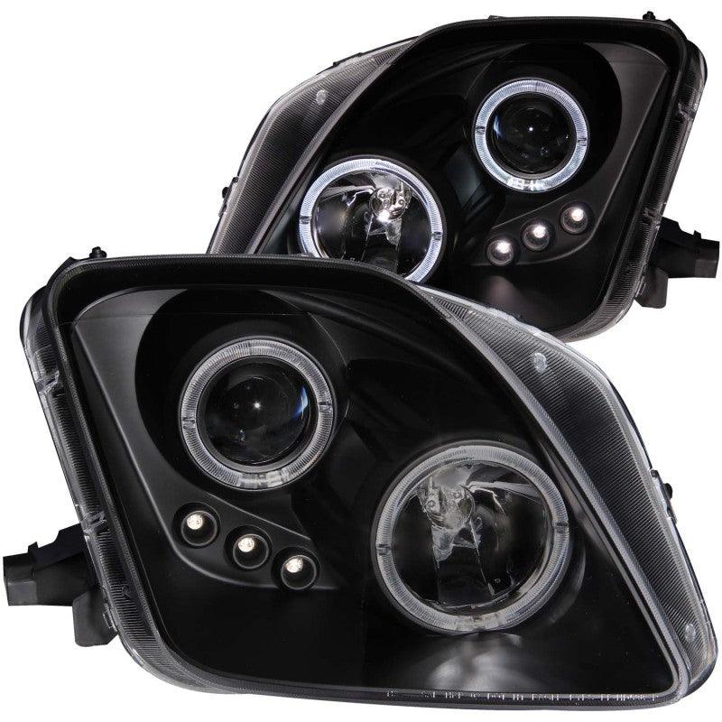 ANZO 1997-2001 Honda Prelude Projector Headlights w/ Halo Black w/ LED | Too Fast Autoparts | Order Online | Canada & USA Shipping