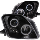 ANZO 1997-2001 Honda Prelude Projector Headlights w/ Halo Black w/ LED | Too Fast Autoparts | Order Online | Canada & USA Shipping