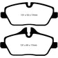 EBC 14+ BMW i3 Electric Ultimax2 Front Brake Pads