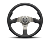Momo Race Steering Wheel 350 mm - Black Leather/Anthracite Spokes (1st Version)