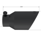 MBRP Universal 4in OD Dual Wall Angled 2.5in Inlet 8in Length Exhaust Tip - Black