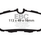 EBC 10-14 Ford Mustang 3.7 Redstuff Rear Brake Pads