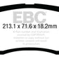EBC 13+ Ford F250 (inc Super Duty) 6.2 (2WD) Yellowstuff Front Brake Pads