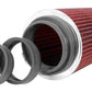 K&N Universal Air Filter Chrome Round Tapered Red - 4in Flange ID x 1.125in Flange Length x 9.5in H