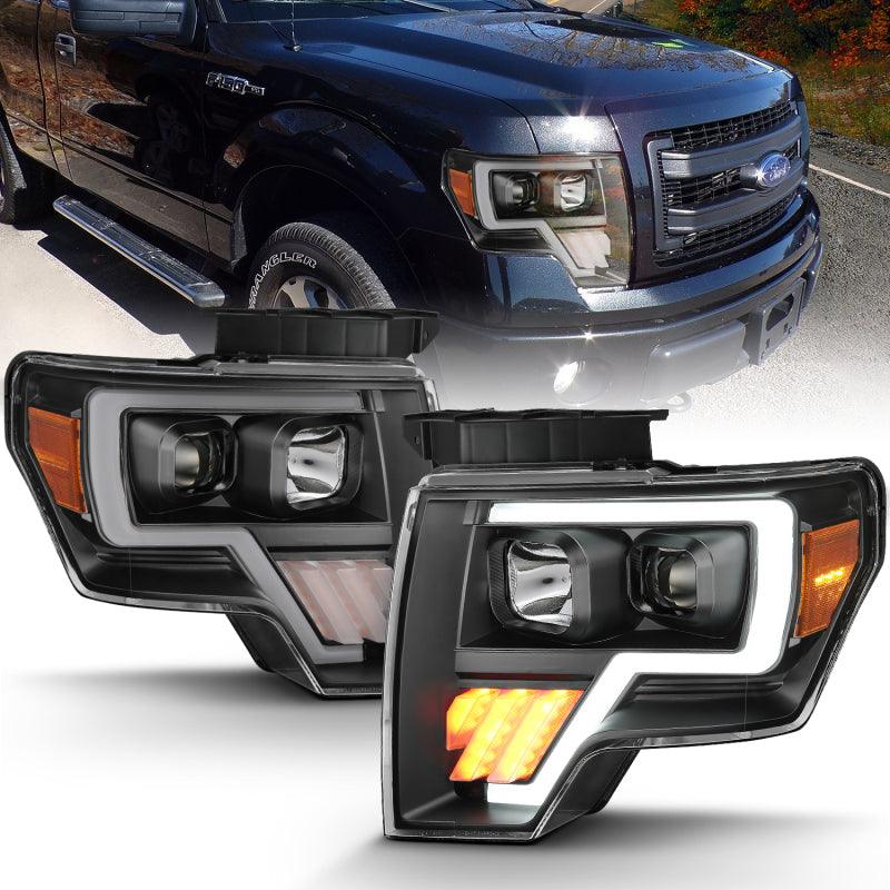 ANZO 2009-2014 Ford F-150 Projector Light Bar G4 H.L. Black Amber | Too Fast Autoparts | Order Online | Canada & USA Shipping