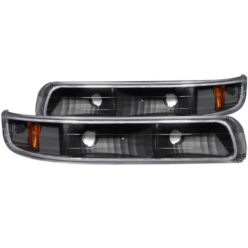 ANZO 1999-2002 Chevrolet Silverado 1500 Euro Parking Lights Black w/ Amber Reflector | Too Fast Autoparts | Order Online | Canada & USA Shipping
