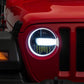 Raxiom 18-23 Jeep Wrangler JL Axial Series 9-In LED Headlights- Black Housing (Clear Lens)