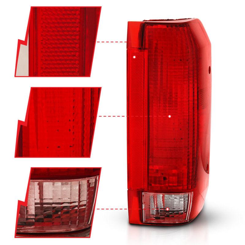 ANZO 1992-1996 Ford Bronco Taillight Red/Clear Lens (OE Replacement) | Too Fast Autoparts | Order Online | Canada & USA Shipping
