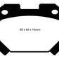 EBC 93-98 Toyota Supra 3.0 Twin Turbo Yellowstuff Rear Brake Pads