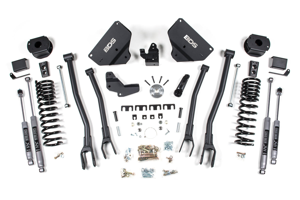 4 Inch Lift Kit w/ 4-Link | Ram 2500 w/ Rear Air Ride (14-18) 4WD | Gas