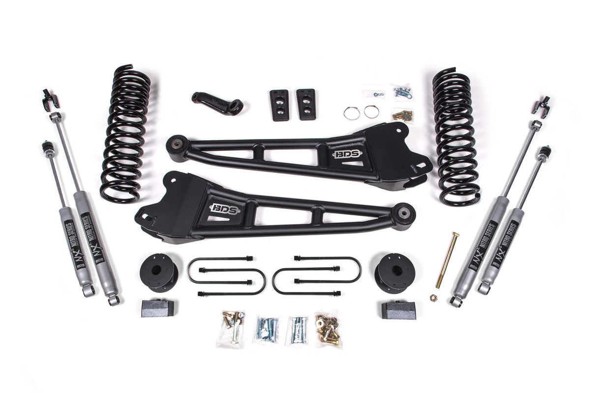 4 Inch Lift Kit w/ Radius Arm | Ram 3500 w/ Rear Air Ride (13-18) 4WD | Gas