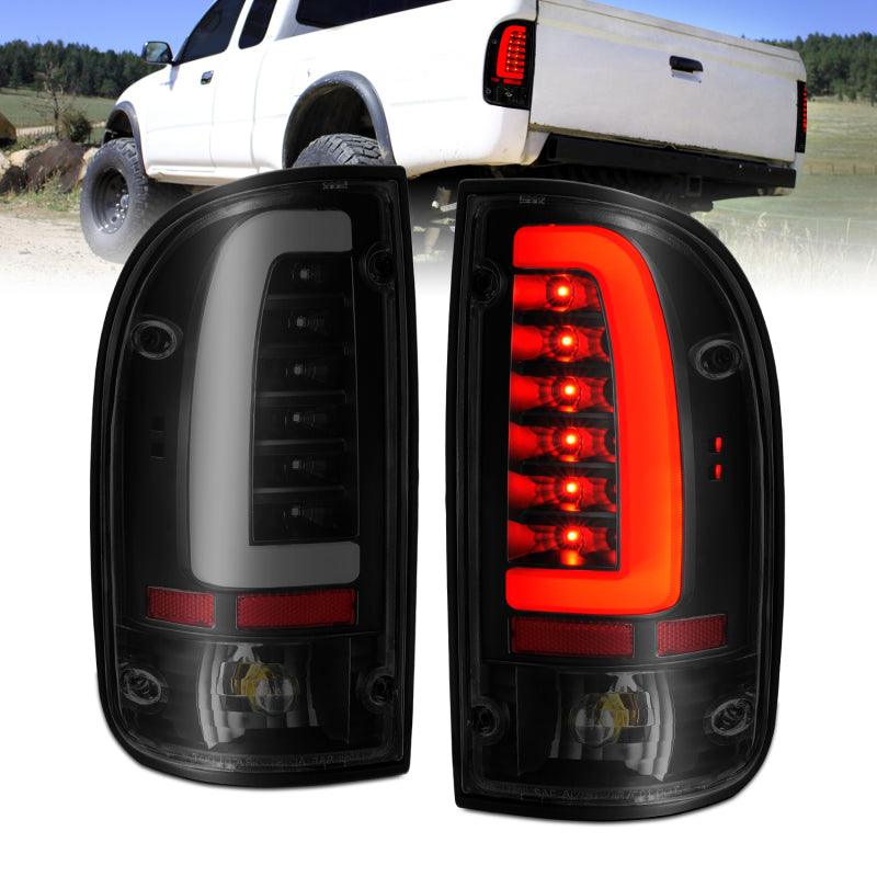 ANZO 1995-2000 Toyota Tacoma LED Taillights Black Housing Smoke Lens (Pair) | Too Fast Autoparts | Order Online | Canada & USA Shipping