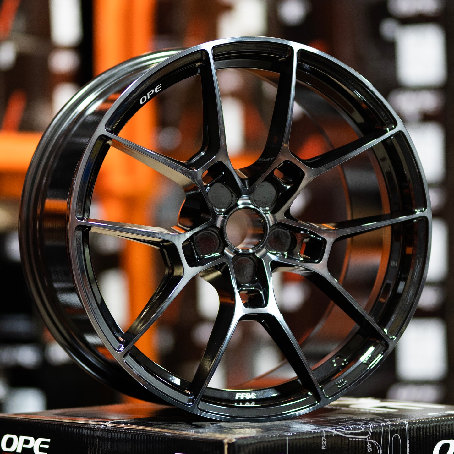 OPE Diamond Tint Black 19x9.5 5x120 Wheels - FF06-215DTB