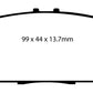 EBC 06-15 Mazda Miata MX5 2.0 Redstuff Rear Brake Pads