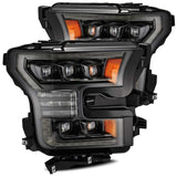 AlphaRex 17-20 Ford Raptor NOVA LED Proj Headlights Plank Style Alpha Black w/Activ Light/Seq Signal | Too Fast Autoparts | Order Online