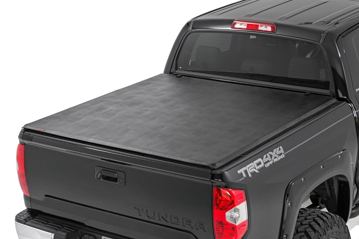 Bed Cover | Tri Fold | Soft | 5'7" Bed | No OE Rail | Toyota Tundra (07-23)