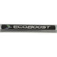 Ford Racing Black/Silver EcoBoost Emblem 3-1/2in x 9/16in - Set of 2