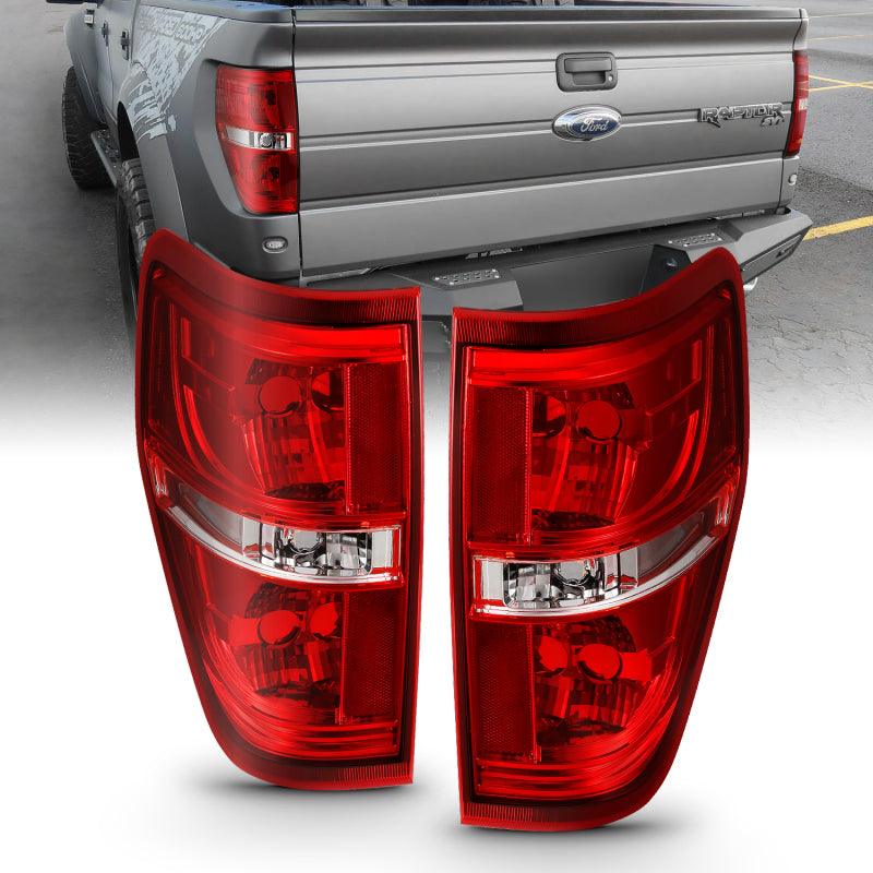 ANZO 2009-2014 Ford F-150 Euro Taillight Red/Clear (W/O Bulb) | Too Fast Autoparts | Order Online | Canada & USA Shipping