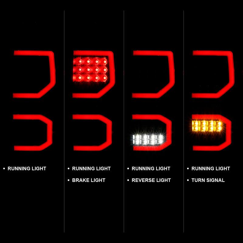 ANZO 2007-2013 Toyota Tundra LED Taillights Plank Style Black w/Smoke Lens | Too Fast Autoparts | Order Online | Canada & USA Shipping