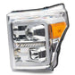 Raxiom 11-16 Ford F-250 Super Duty LED Projector Headlights - Chrome Housing (Clear Lens)