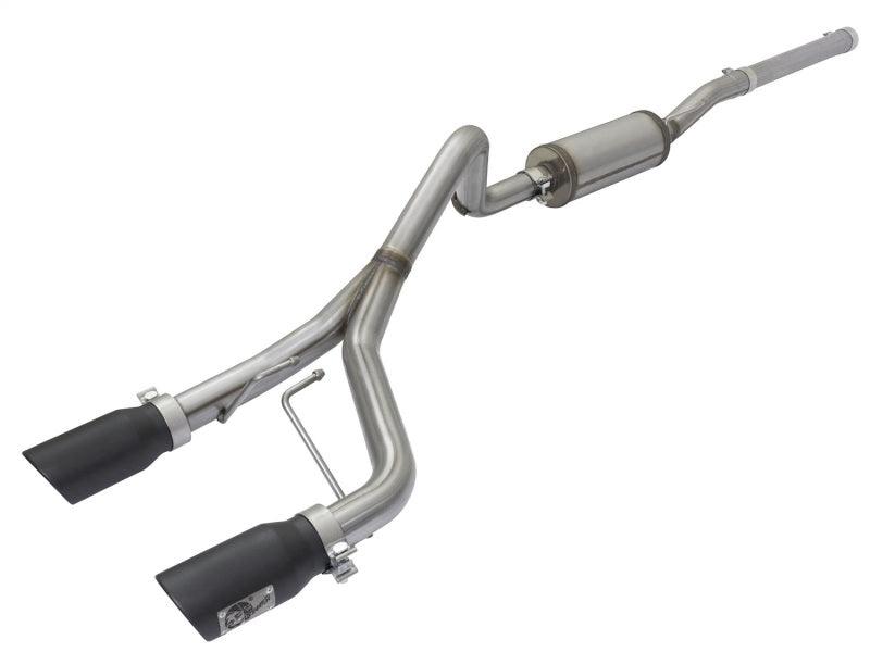 aFe Rebel Series CB 2.5in Dual Center Exit SS Exhaust w/ Black Tips 07-15 Jeep Wrangler 3.6L/3.8L V6 | Too Fast Autoparts | Order Online