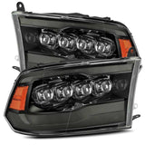 AlphaRex 09-18 Dodge Ram 1500HD NOVA LED Projector Headlights Plank Style Design Alpha Black w/DRL | Too Fast Autoparts | Order Online