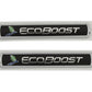 Ford Racing Black/Silver EcoBoost Emblem 3-1/2in x 9/16in - Set of 2