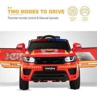 2023  12V Fire Fighter Kids Ride On SUV Truck with Remote Control