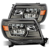 AlphaRex 05-11 Toyota Tacoma LUXX Crystal Headlights Plank Style Alpha Black w/Activation Light/DRL | Too Fast Autoparts | Order Online