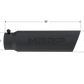 MBRP Universal 5in OD Angled Rolled End 4in Inlet 18in Length Black Finish Exhaust Tip