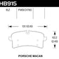 Hawk 16-18 Porsche Macan HPS 5.0 Street Rear Brake Pads