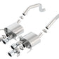 Borla 15 Chevy Corvette C7 ZO6 6.2L w/o AFM w/ NPP ATAK Quad RD RL IC Tips Center Rear Exit Exhaust