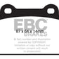 EBC 08-16 Mitsubishi Lancer Evo 10 2.0 Turbo (1 piece rotor) Yellowstuff Rear Brake Pads