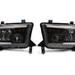 Raxiom 07-13 Toyota Tundra Axial Series Headlights w/ LED Bar- Black Housing (Clear Lens)