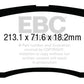 EBC 13+ Ford F250 (inc Super Duty) 6.2 (2WD) Yellowstuff Front Brake Pads