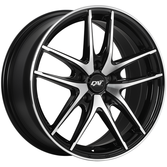 DAI Wheels APEX Gloss Black - Machined FaceDW10015006 | Size: 15x6.5 | Bolt Pattern: 5x100 | Offset: 40 | Center Bore: 73.1