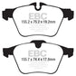 EBC 13+ Jaguar F-Type (Cast Iron Rotors Only) 3.0 Supercharged (340) Redstuff Front Brake Pads