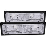 ANZO 1988-1998 Chevrolet C1500 Euro Parking Lights Black | Too Fast Autoparts | Order Online