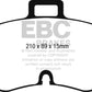 EBC 16-17 Audi TT Yellowstuff Front Brake Pads