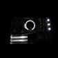 ANZO 1992-1996 Ford F-150 Projector Headlights w/ Halo Chrome w/ Side Markers and Parking Lights