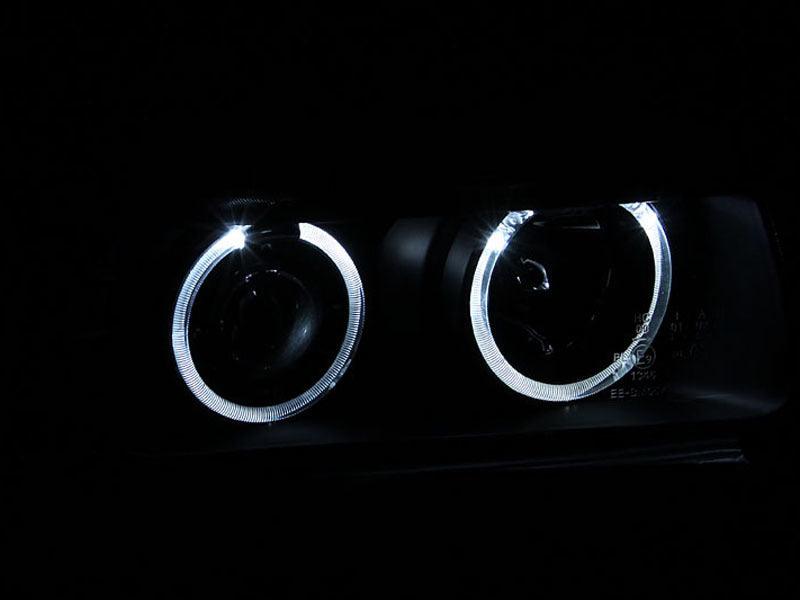 ANZO 1992-1998 BMW 3 Series E36 Projector Headlights w/ Halo Black (CCFL) G2 | Too Fast Autoparts | Order Online | Canada & USA Shipping