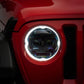 Raxiom 18-23 Jeep Wrangler JL Axial Series 9-In Angel Eye LED Headlights- Black Housing (Clear Lens)
