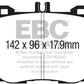 EBC 2017+ Mercedes-Benz E300 (W213) 2.0L Turbo Redstuff Front Brake Pads