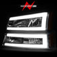 ANZO 2003-2006 Chevrolet Silverado 1500 Crystal Headlights w/ Light Bar Chrome Housing | Too Fast Autoparts | Order Online | Canada & USA Shipping