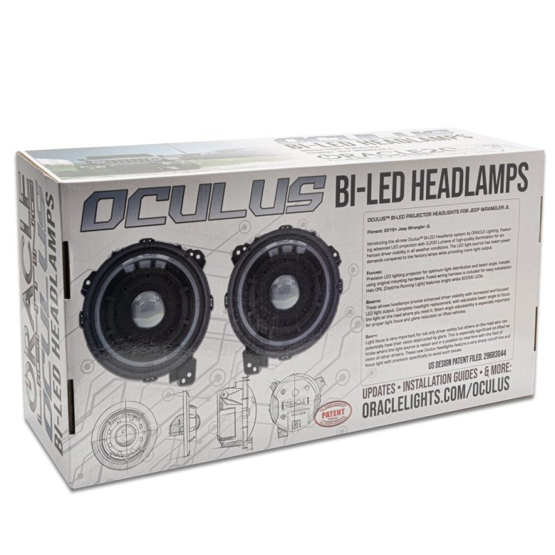 Oracle Oculus BiLED Projector Headlights for Jeep JL/Gladiator JT  Satin Silver 5500K SEE WARRANTY